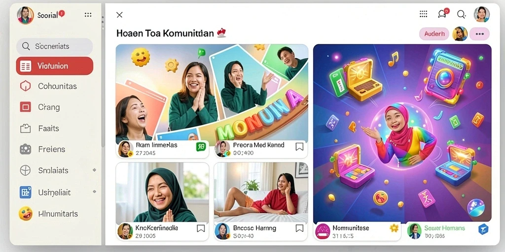 Tampilan peta eksplorasi yang indah dan penuh warna.