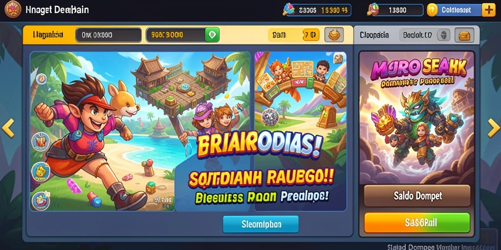Menampilkan latar belakang dunia fantasi yang memukau.