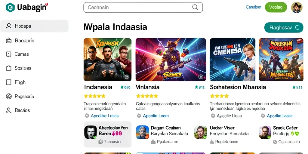 Tampilan awal yang menarik dan user-friendly.