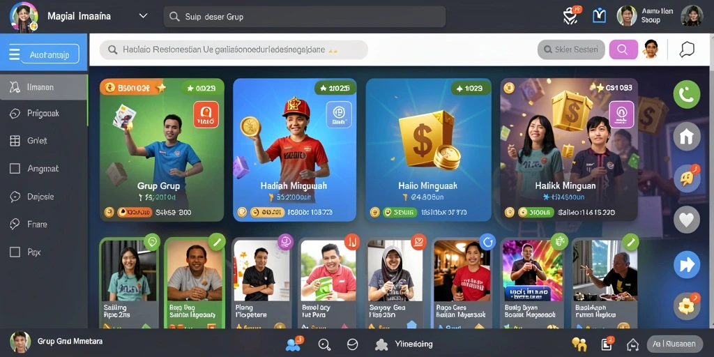 Tampilan antarmuka LUCKSVIP yang menarik.