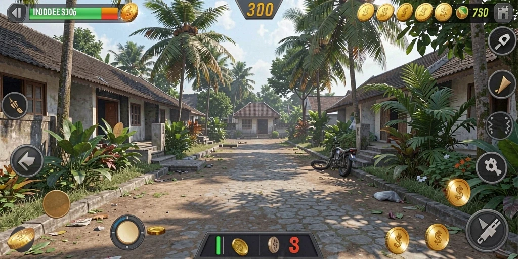 Screenshot menunjukkan karakter utama dalam aksi.