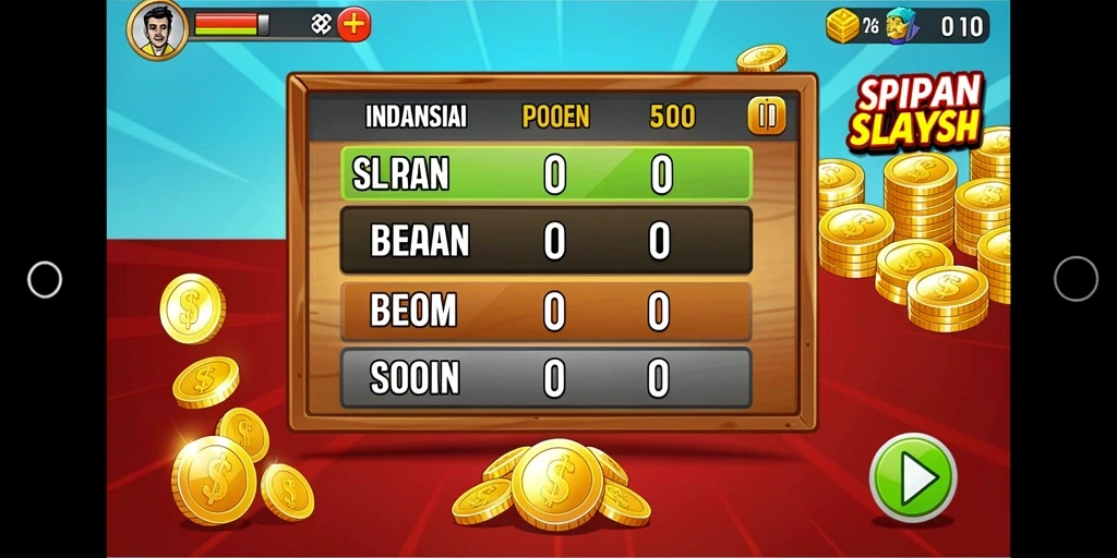 Tampilan home screen yang menarik dan user-friendly.