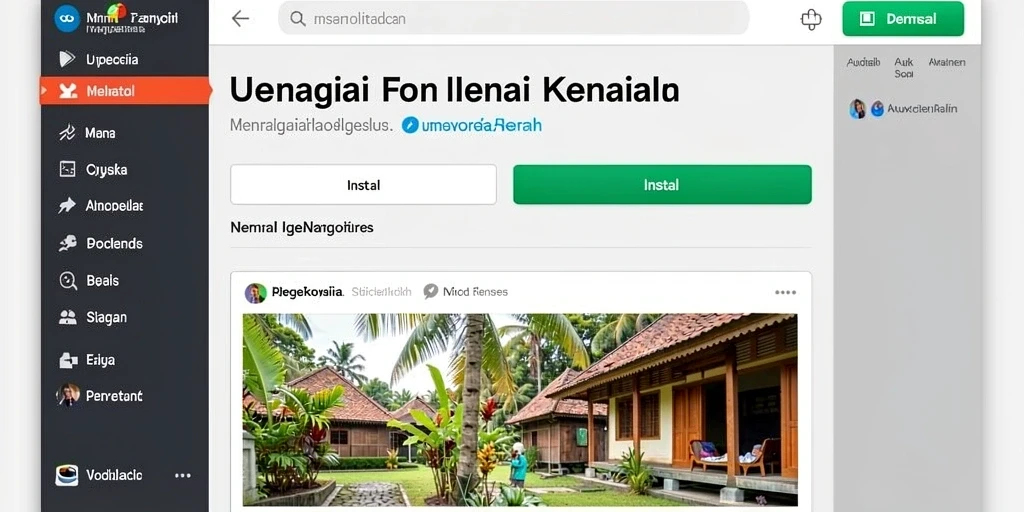 Tampilan utama dengan karakter yang menarik.